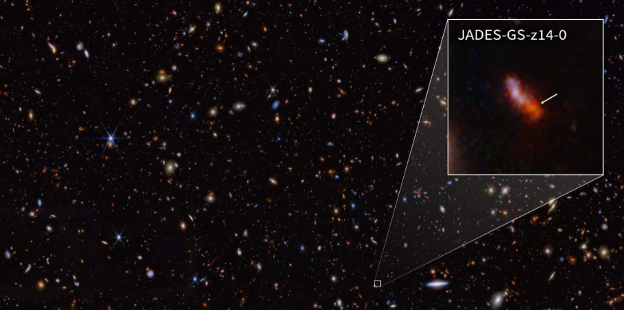 Discovery of JADES-GS-z14-0: Unveiling the Earliest Giant Galaxy (GS Paper 2, Science & Tech)